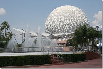 The iconic Epcot golf ball